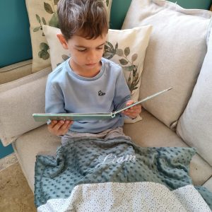 Couverture artisanale bébé et enfant personnalisée sur commande