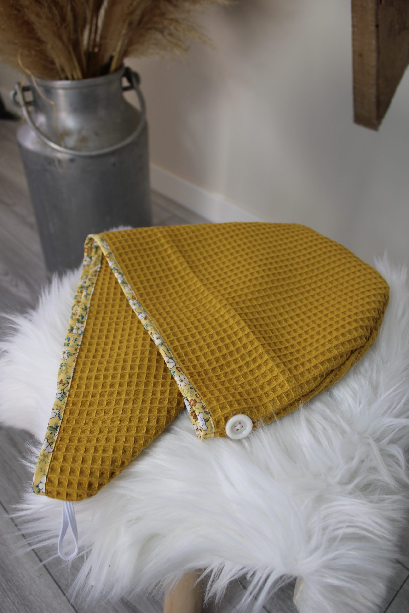 Serviette cheveux sur commande - Accessoire cheveux fait main