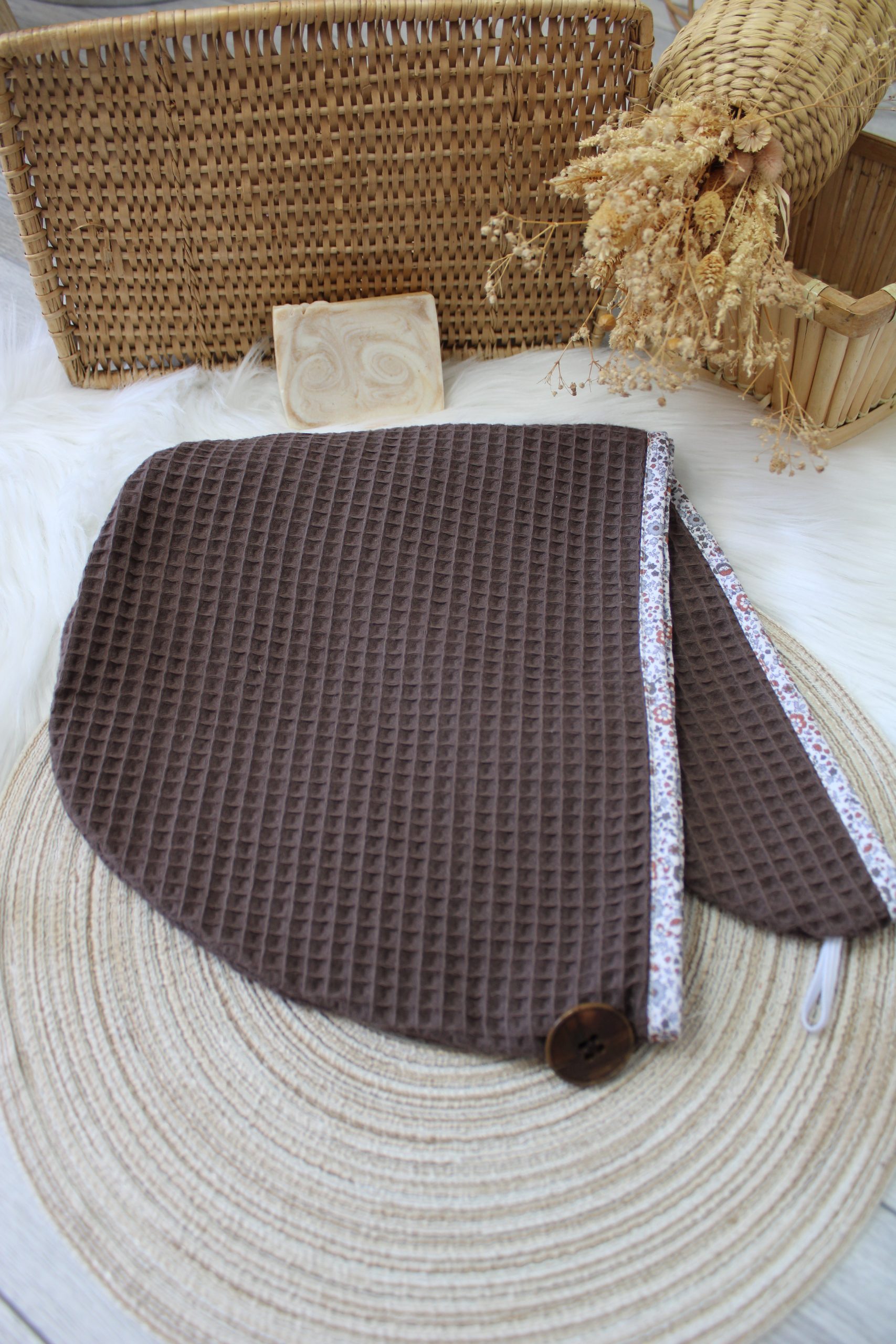 Serviette cheveux sur commande - Accessoire cheveux fait main