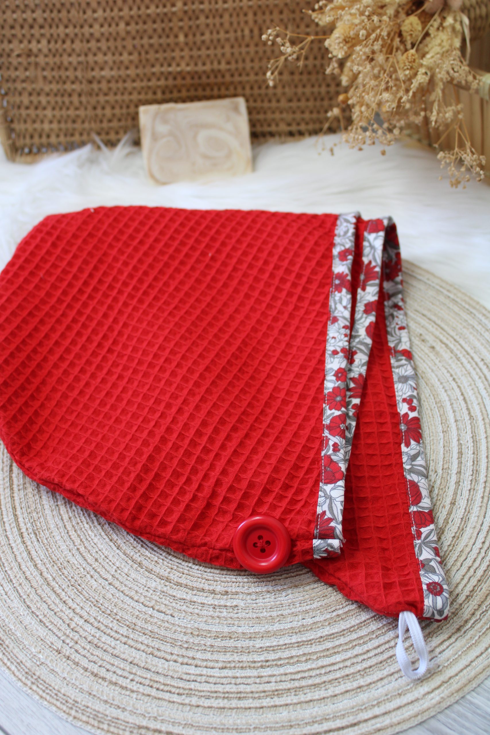 Serviette cheveux sur commande - Accessoire cheveux fait main