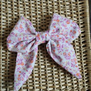 Grande barrette fleurs lilas