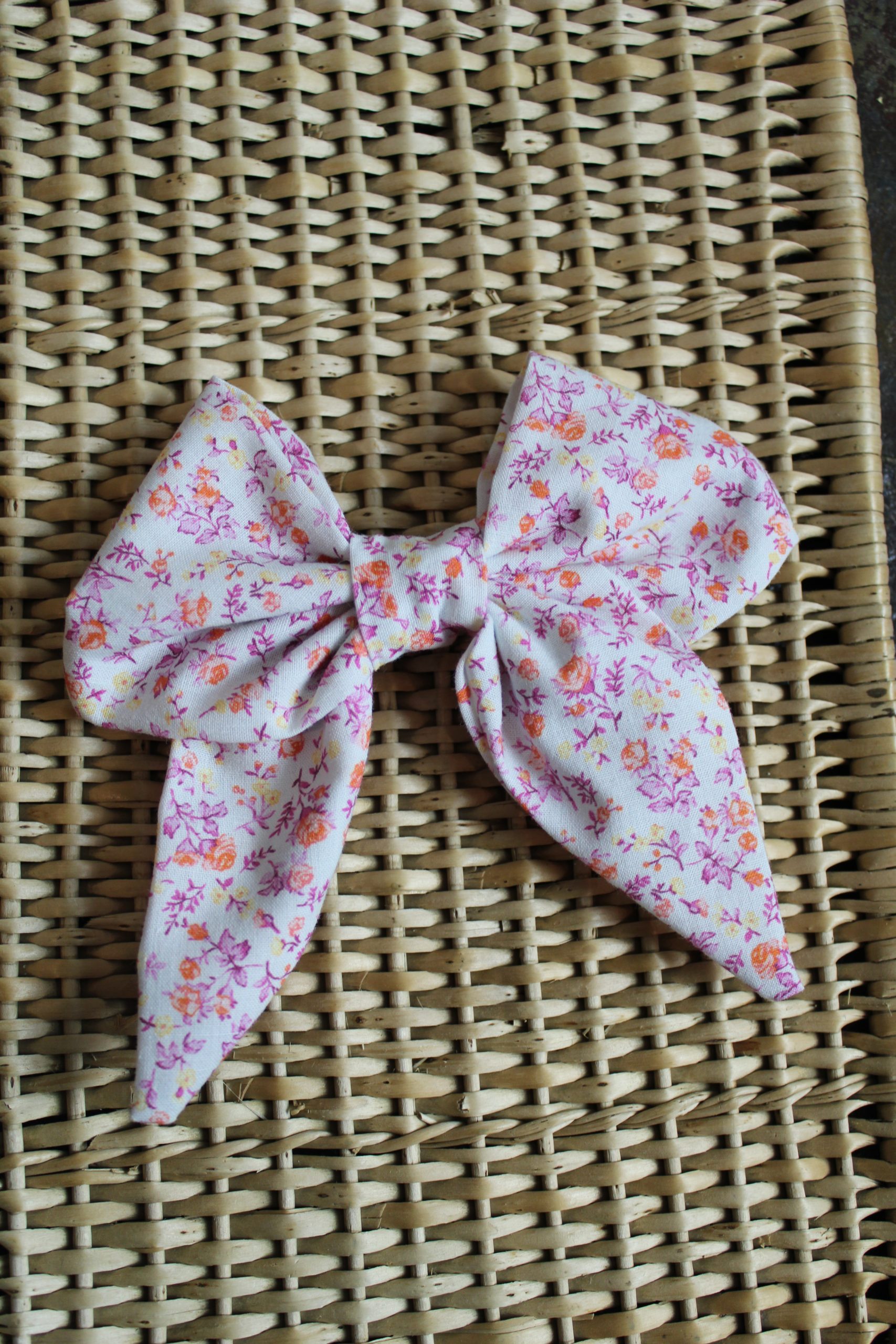 Grande barrette fleurs lilas