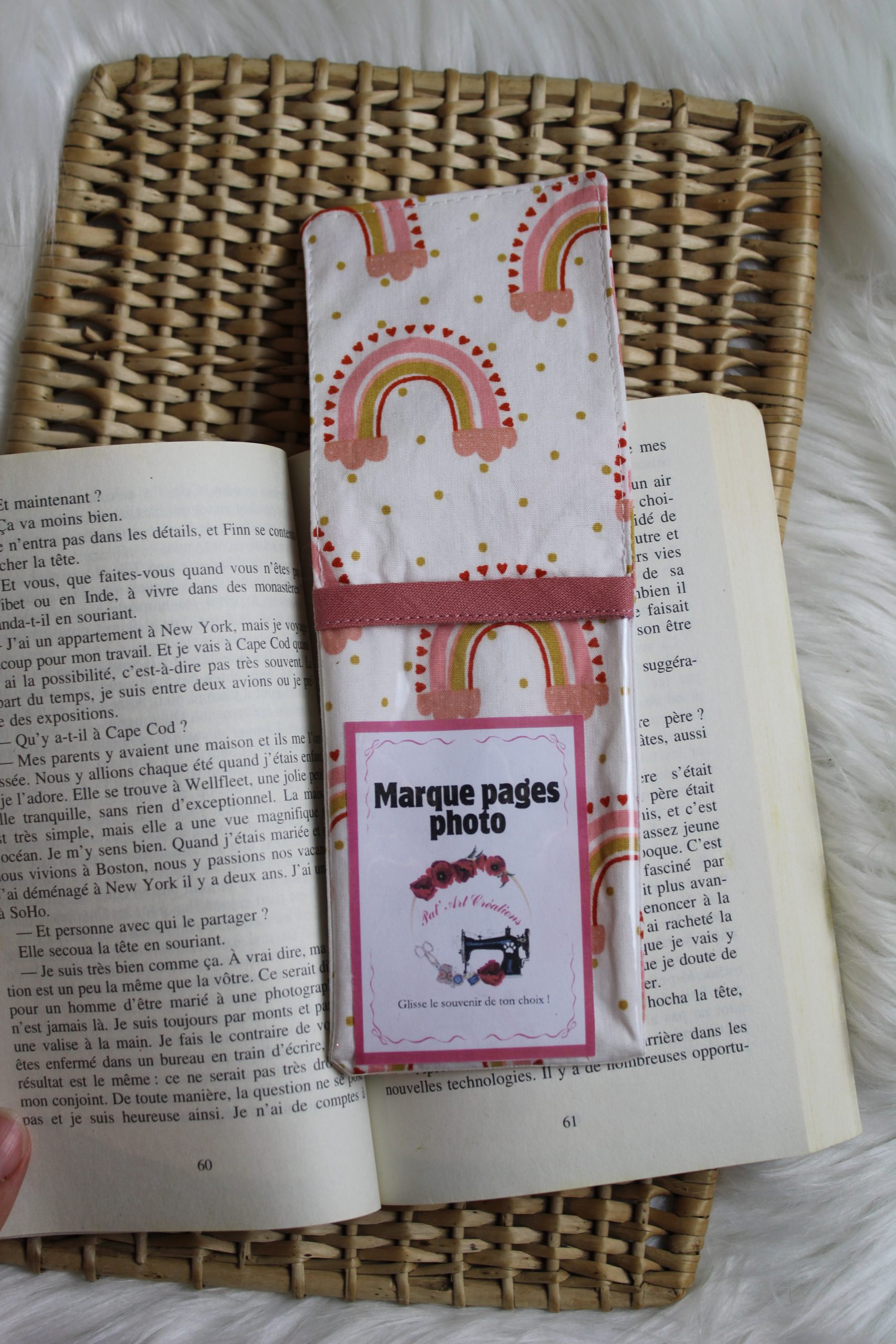 Marque page photo arc en ciel