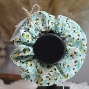 Chouchou secret bleu orchidées