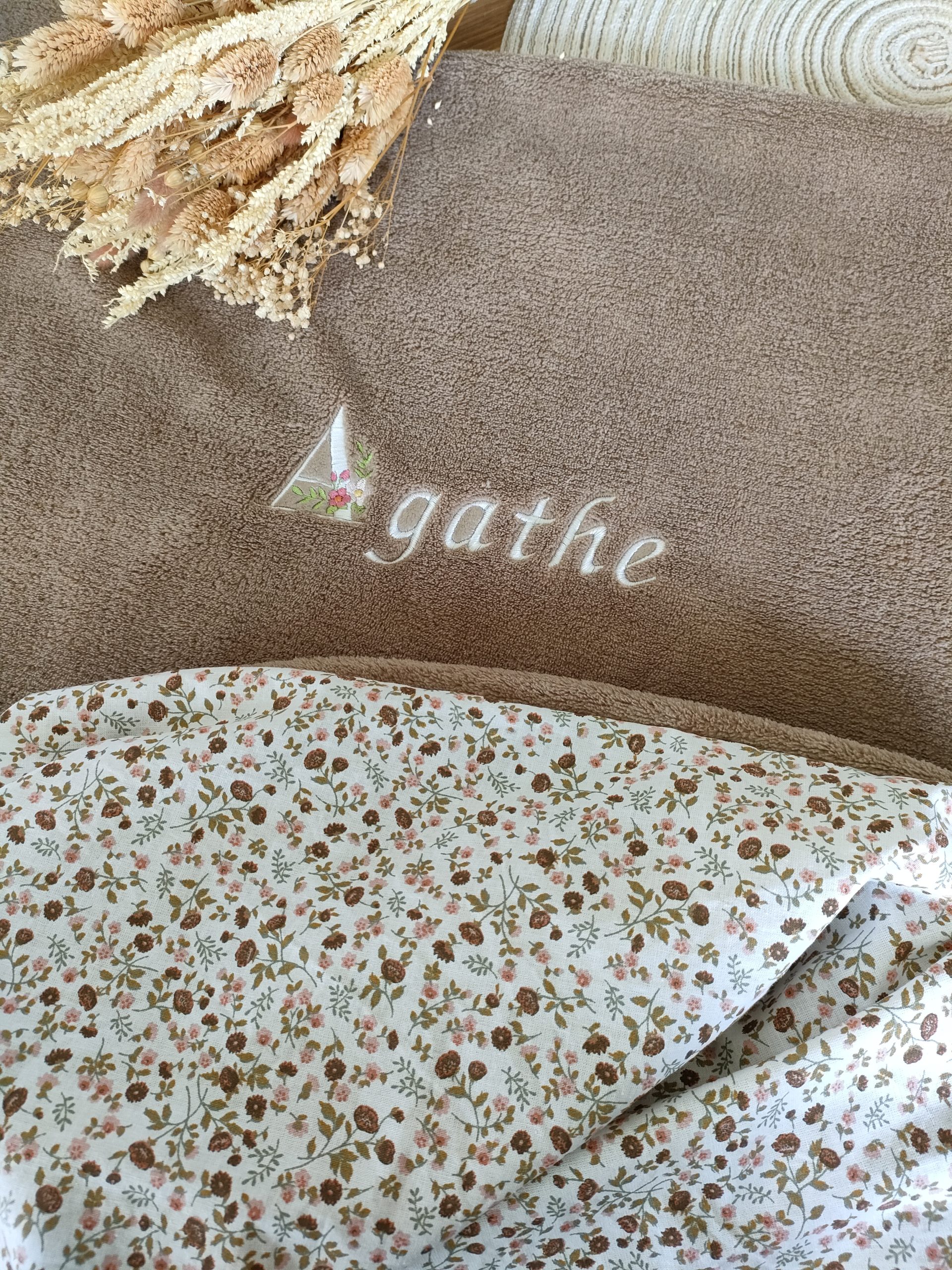 Couverture artisanale bébé et enfant personnalisée sur commande