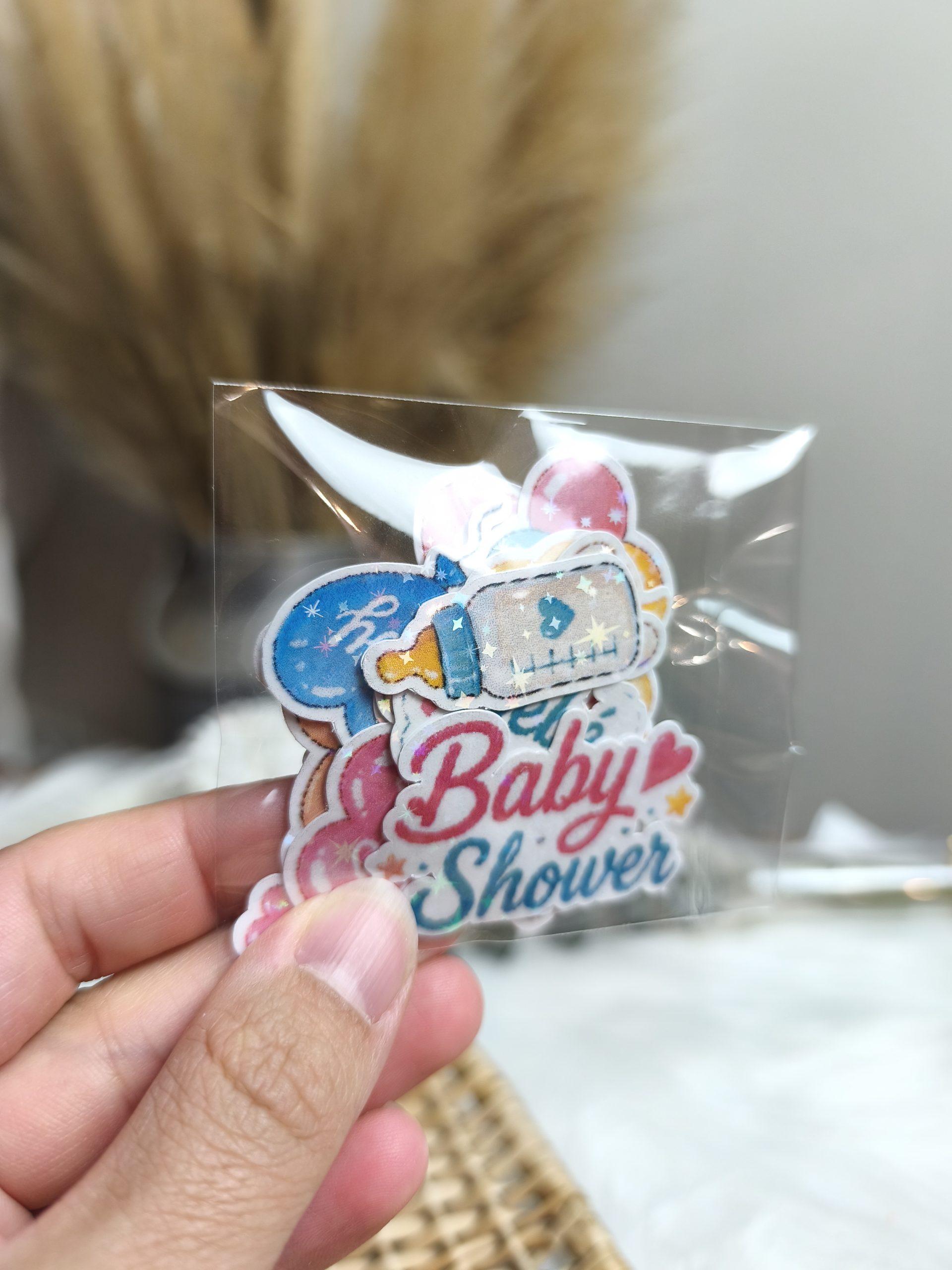 Lot de stickers baby shower